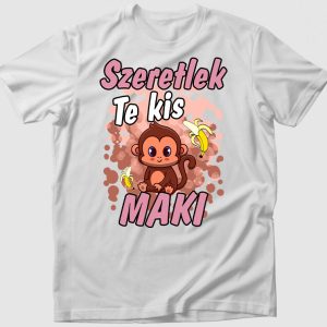 Szeretlek te kis Maki páros lány póló
